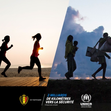 Campagne van UNHCR en KBVB : “2 miljard kilometer naar veiligheid”